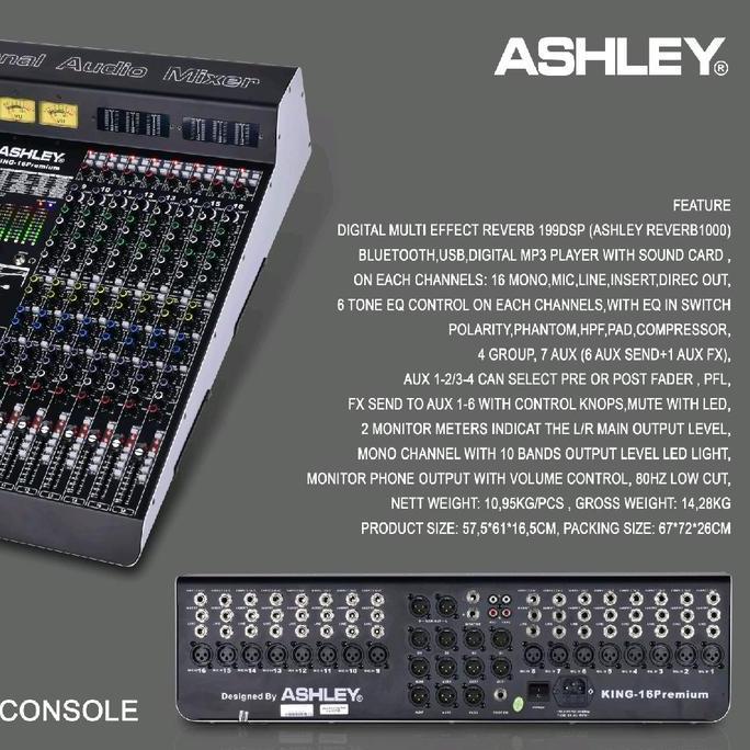 MIXER AUDIO ASHLEY KING16 PREMIUM KING 16 PREMIUM original