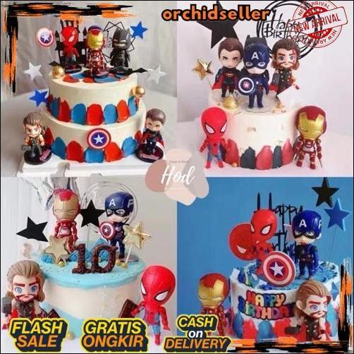 Termurah Topper Superhero Avengers Dc Marvell Set Hiasan Kue Super Hero Ironman Superman Batman Capt