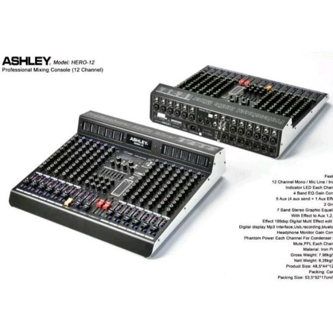 MIXER AUDIO ASHLEY 12 CHANNEL ASHLEY HERO 12 hero12 original