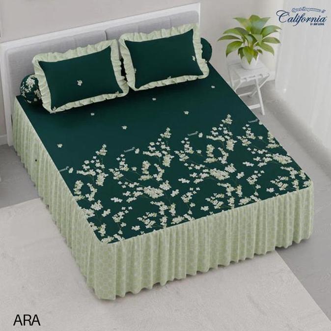 BEBAS ONGKIR - SPREI RUMBAI CALIFORNIA KING B4 180X200 adem Bebas Dicuci