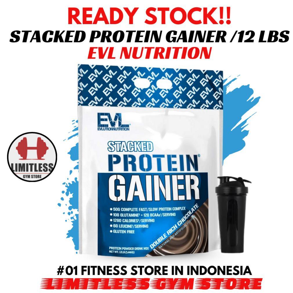 (Promo) Evl Stacked Protein Gainer 12 Lbs Import Mass Gain 12Lb Original