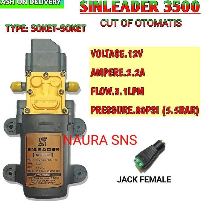 Pompa Dc 12V Sinleader 80 Psi Original / Pompa Sprayer Steam Portable Restock