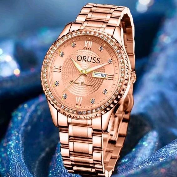 ( COD) Jam Tangan Wanita Original ORUSS Anti Air Import Mewah Korea Jam Tangan