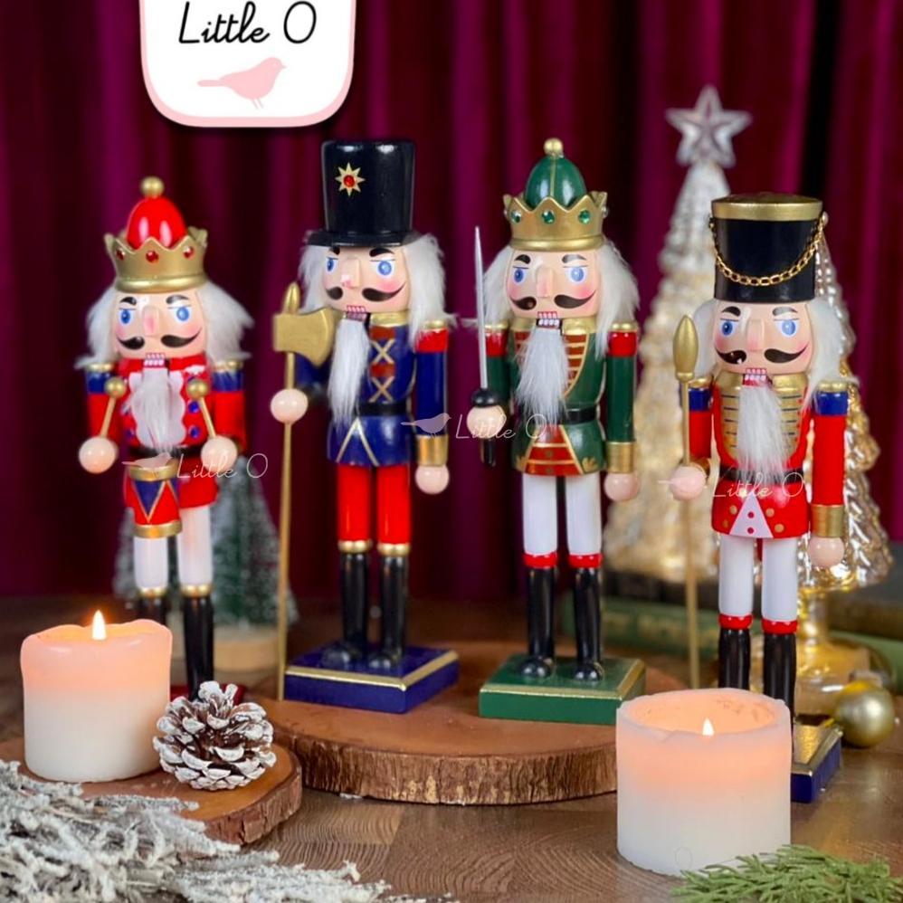 Bimestore Little O Christmas Nutcracker Soldier Patung Natal Dekorasi Natal Hiasan Natal Impor Akses