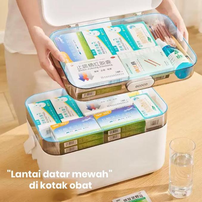 Grosir Ecoco Medicine Storage - Kotak Obat Rumah Tangga Kotak Obat Keluarga Penyimpanan Klasifikasi 