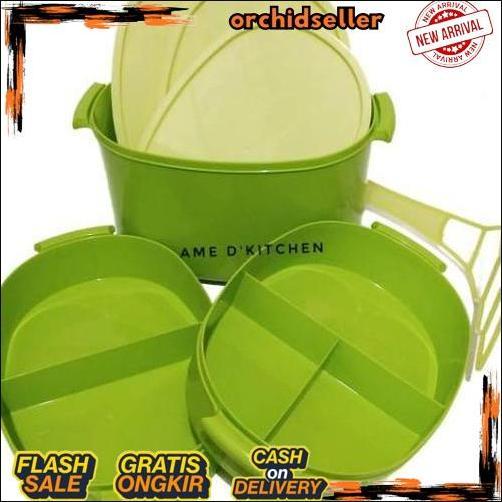 Bigdeal Rantang Piknik Besar Jumbo Susun 3 Rpl 9026 Golden Sunkist