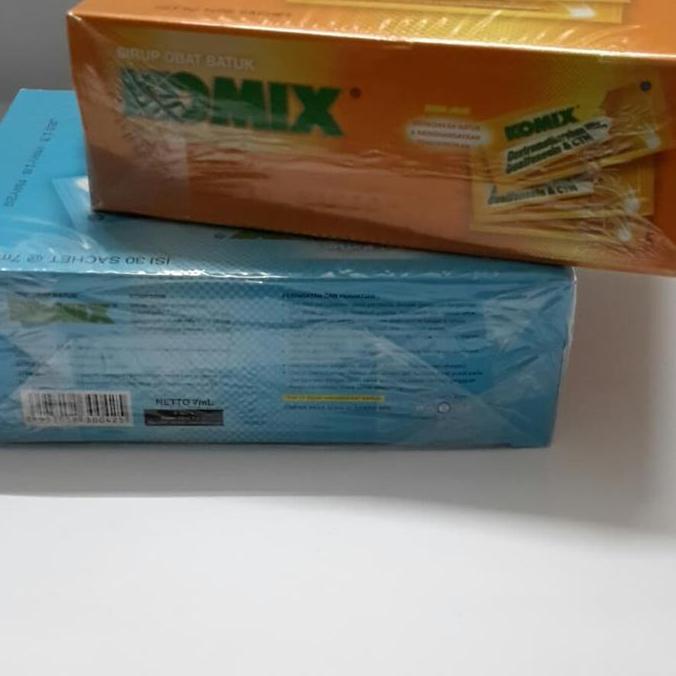 Komix OBH, Peppermint, Jeruk Nipis, Jahe Sachet (1box isi 30 sachet)