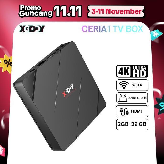 XGODY CERIA 1 Google TV - Android TV Box - YouTube - Netflix - Wifi - 2+16GB - Internet
