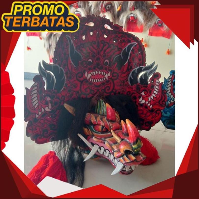 BARONGAN DEVIL ANAK KAYU UKURAN 18-20 WARNA BIRU MERAH DSKN11