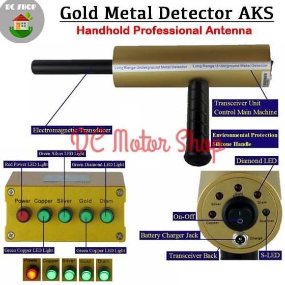 Metal Detector Jarak Jauh Aks 3D Wide Range Gold Emas Diamond Silver