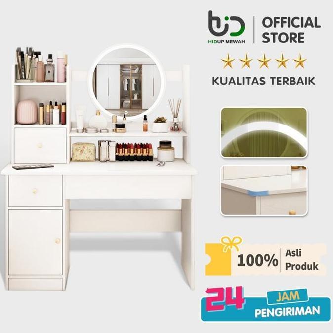 Hidup Mewah  Meja Rias Modern Meja Rias Dengan Cermin Meja Rias Aesthetic Meja Rias Putih CO