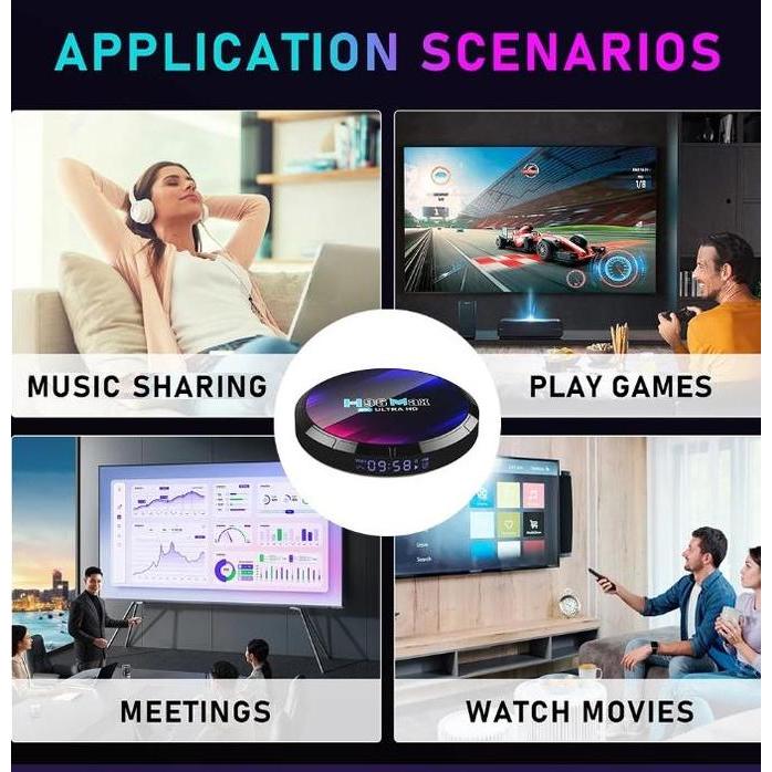 H96 Max 4GB/64GB Android 10.0 STB Android TV Box RK3318 Quad Core