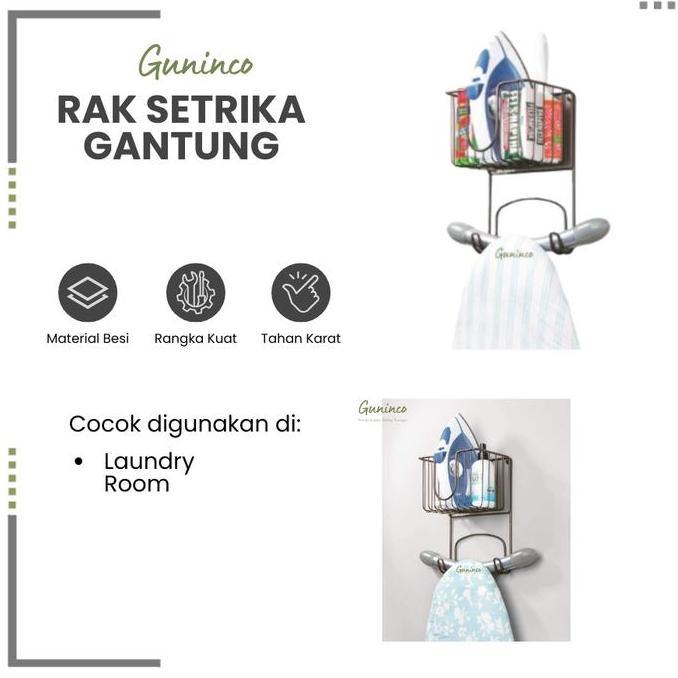 [GUNINCO] RAK SETRIKA GANTUNG - Rak Setrika Besi Anti Karat - Rak Gantung Setrika - Rak Setrika Dind