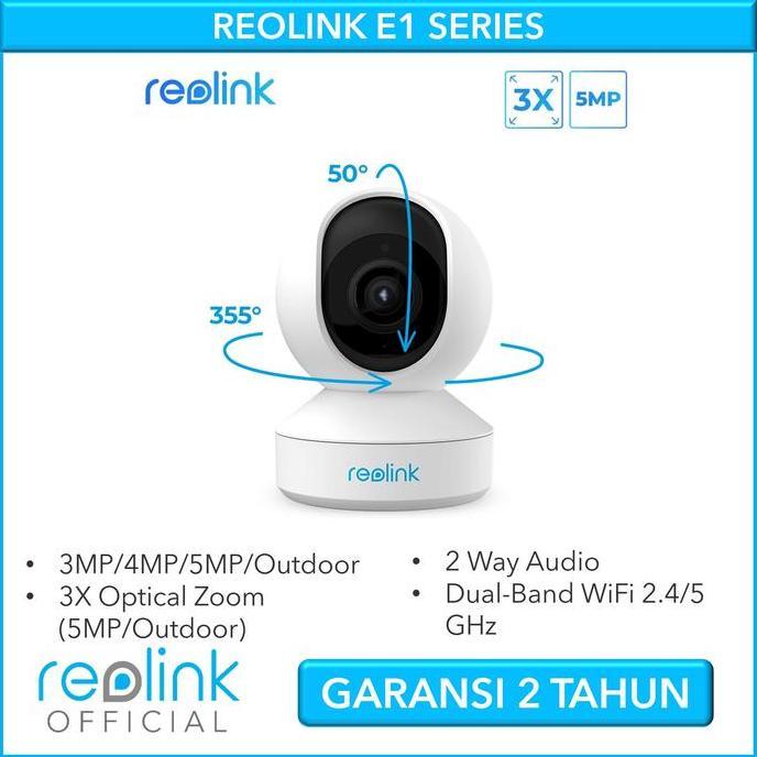 Reolink E1 Series Pan Tilt Zoom Indoor Outdoor Cctv Rumah
