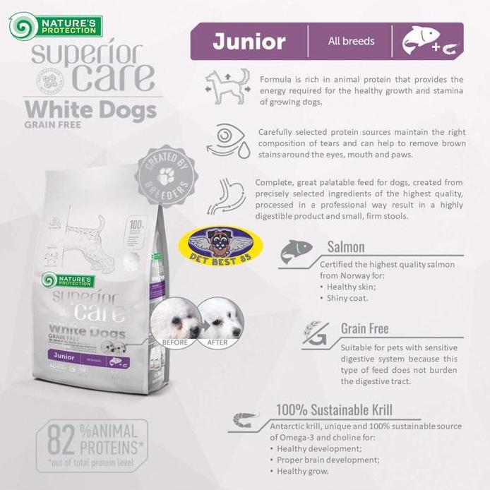 Natures Protection White Dog Junior/Puppy 10kg SuperiorCare GrainFree