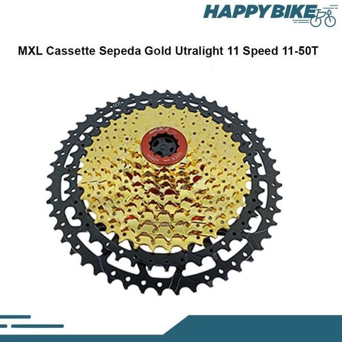 Sprocket Sepeda MXL Cassette Gold 11 Speed 11 - 50T MTB Road Bike