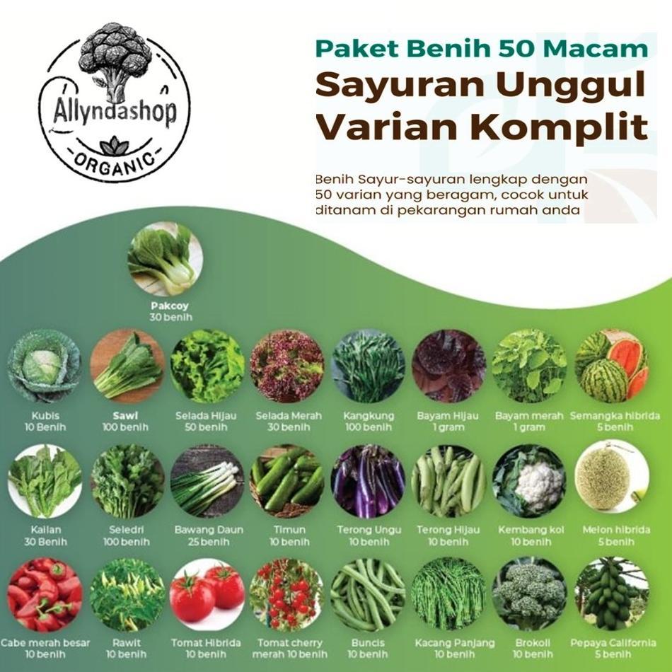 Promo Cod Paket Komplit Varian - Benih Bibit Sayur Sayuran 