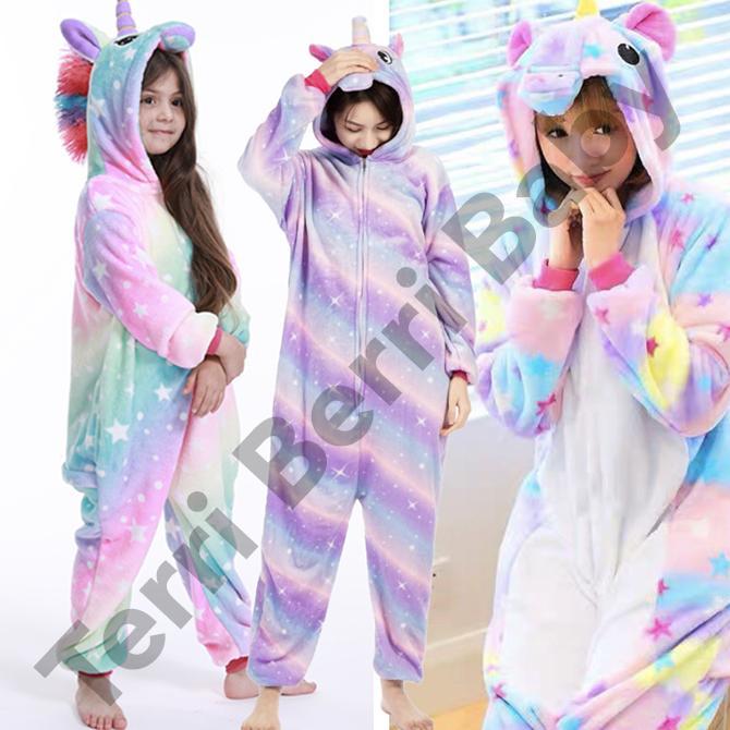 BAJU KOSTUM ONESIE UNICORN ANIMAL DEWASA ONE SIE KUDA PONI KIGURUMI BINATANG PIAMA HEWAN PIYAMA COSP
