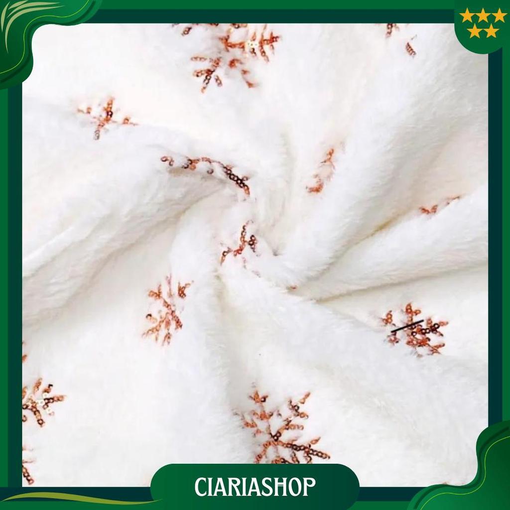 Alas Pohon Natal Motif Salju Tatakan Pohon Natal 90Cm/120Cm Da Ori