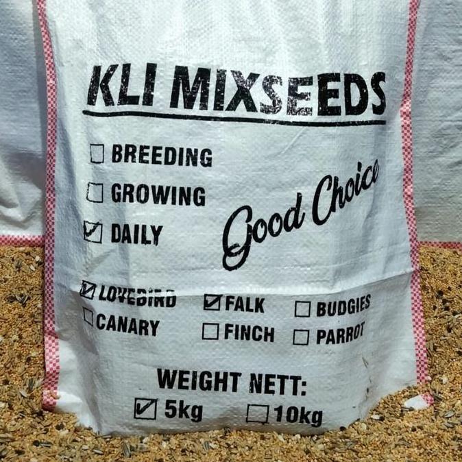 PAKAN DAILY LOVEBIRD KLI MIXSEEDS 5 KG BREEDING FALK - HARIAN