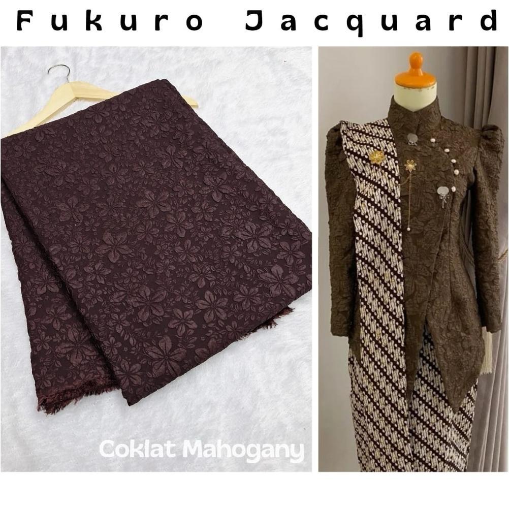 MAHOGANY BAHAN JAGUAR KAIN JAGUAR BAHAN GAUN BAHAN GAUN DRES JANGGAN FUKURO JACQUARD EMBOS  KAIN JAC