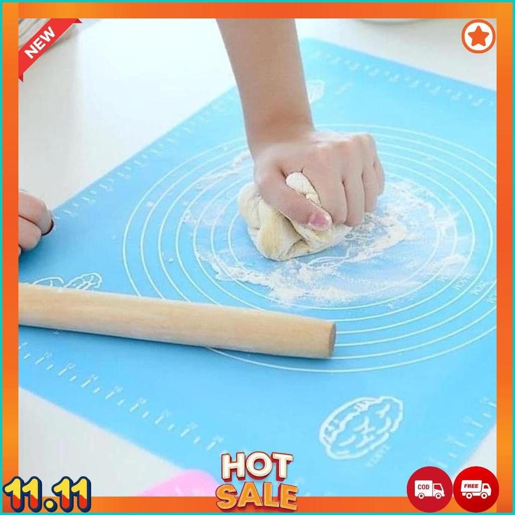 Ikiloshop 30X40Cm Alas Adonan Kue Alas Silikon Super Jumbo Mat Pastry Scale Matras Tatakan Adonan Co