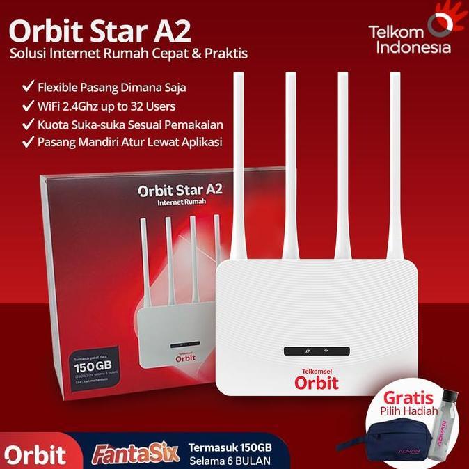 Modem Wifi Portable Orbit Telkomsel Orbit Star A2 - TELKOMSEL PRAM
