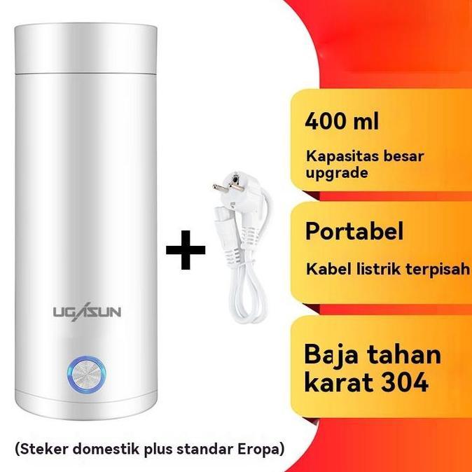 jazari.helmi - mini electric kettle portable 45ml - pemanas air otomatis travel