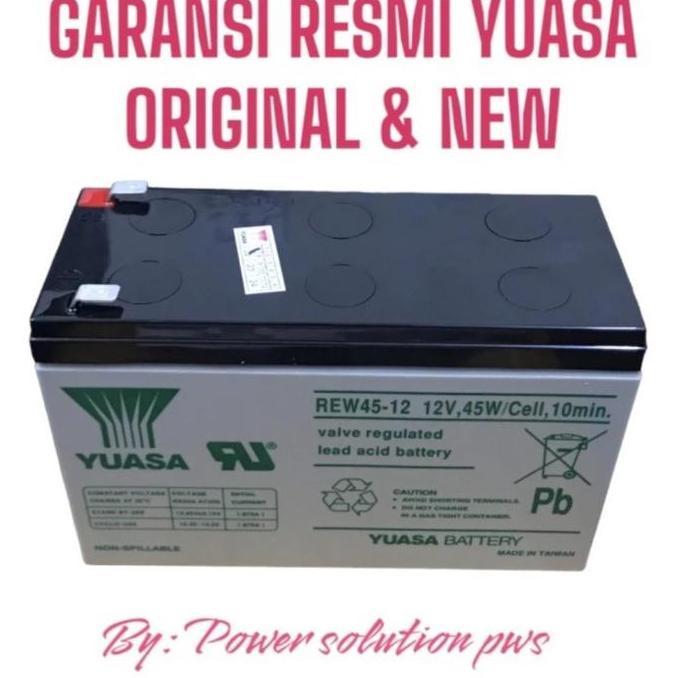 Baterai UPS 12V 9Ah Yuasa NP9-12 12volt 9 Ah Battery Batt aki accu Yuasa 9Ah 12volt REW45-12 REW 45-