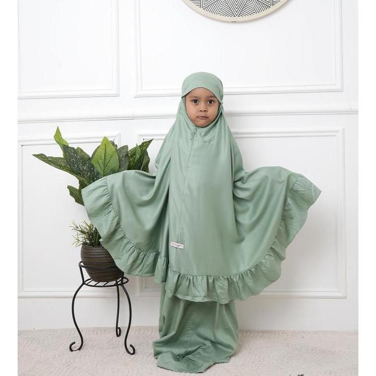 vulana - Mukena Anak 3-12 tahun | material Rayon Polos Terlaris