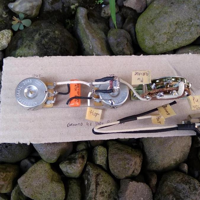 Wiring Gitar CTS 500K HH 3 Way Prewiring Harness