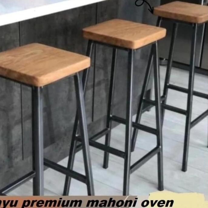 Terlaris Kursi Bar / Kursi Caffe /Kursi Konter Besi & Kayu