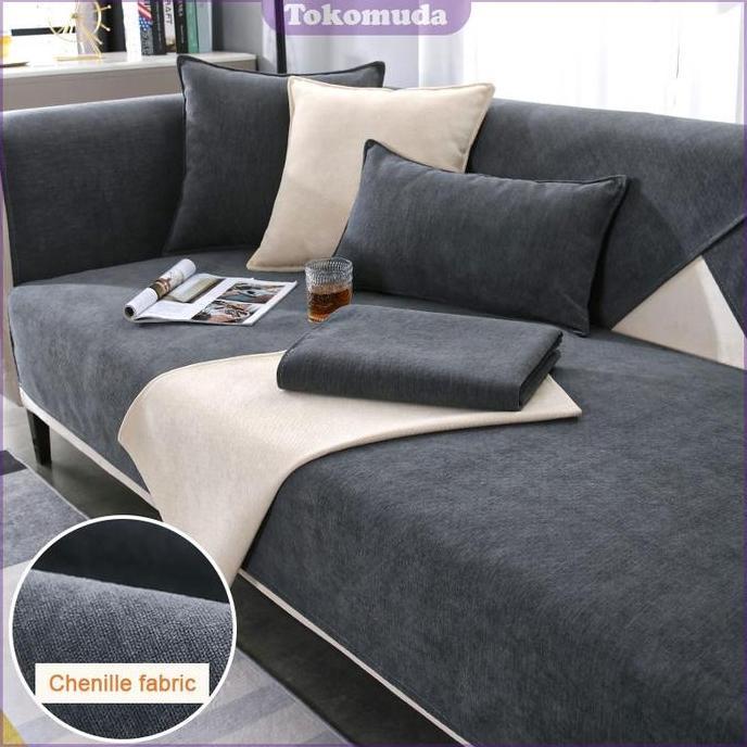 NEW TOMU COD SARUNG SOFA COVER RUANG TAMU CHENILLE SOFA BANTAL SOFA ALAS SOFA SUDUT MINIMALIS MODERN