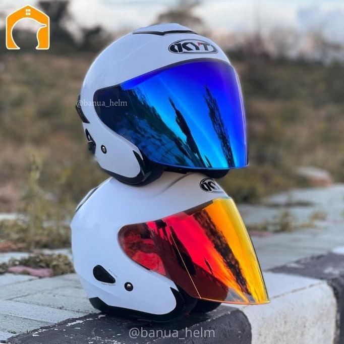 Terlaris Helm Kyt Kyoto R Original Sni Dewasa Helm Kyt Kyoto Putih Paket Ganteng Motorcycle Kaca