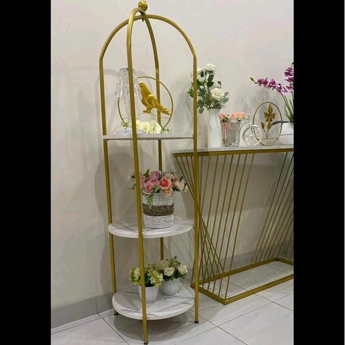 Terlaris Rak Sudut Serbaguna Rak Sangkar Burung Besi Gold