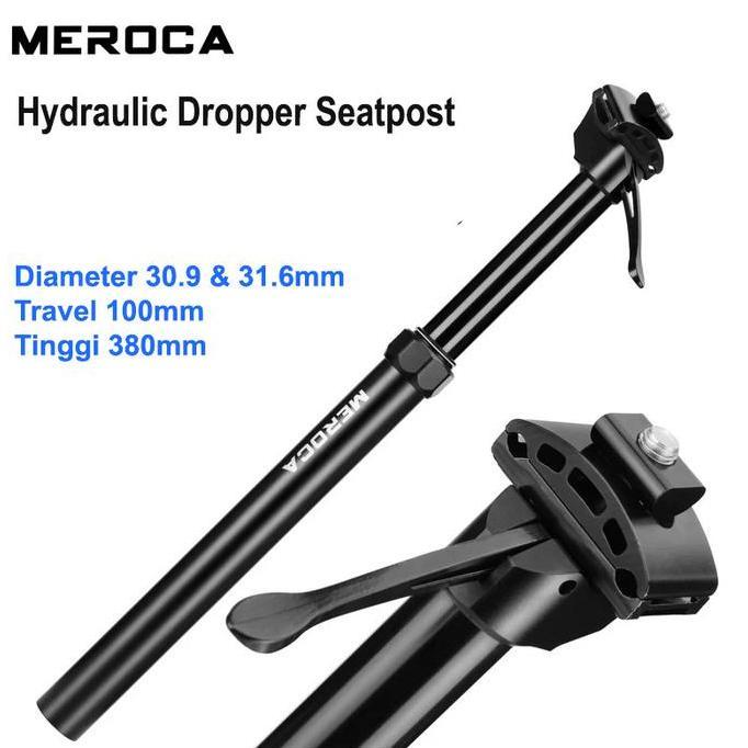 Hamisen_shop - Meroca Dropper Seatpost Hidrolik Sepeda - Manual Travel 1mm