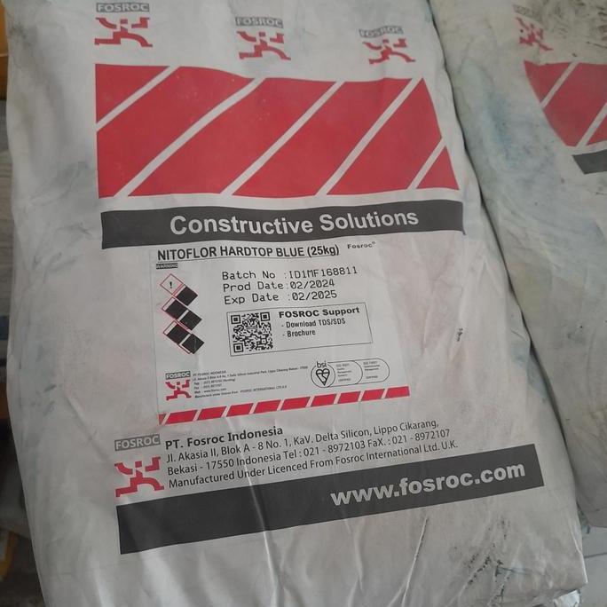 Nitoflor Hardtop Blue/Biru Fosroc 25Kg  Sale