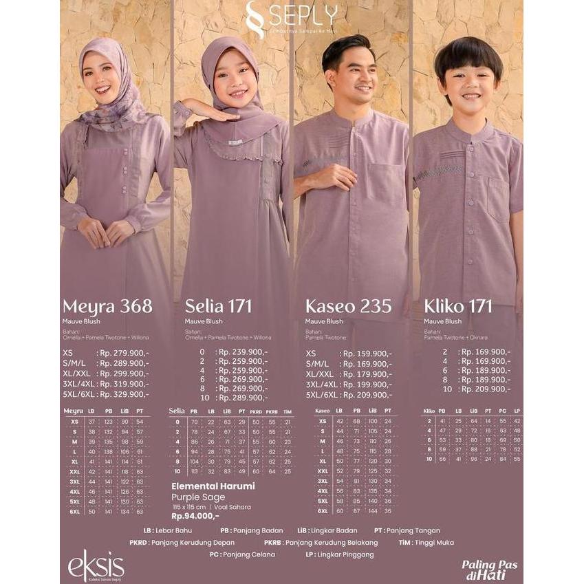 SEPLY SELIA 171 MAUVE BLUSH GAMIS ANAK SARIMBIT TERBARU Terlaris