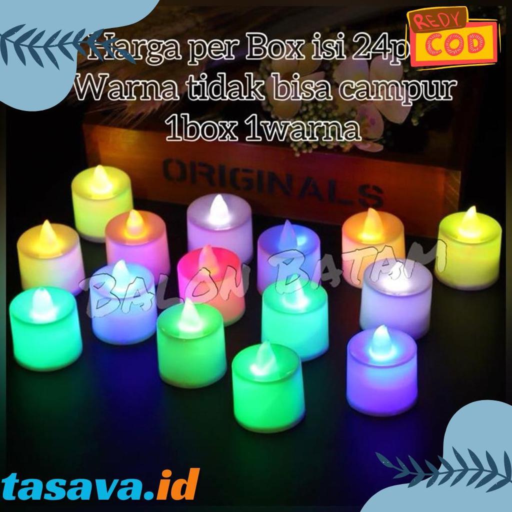 Cod Grosir Isi 24Pcs Lilin Mini Led / Lilin Elektrik / Lampu Hias Natal
