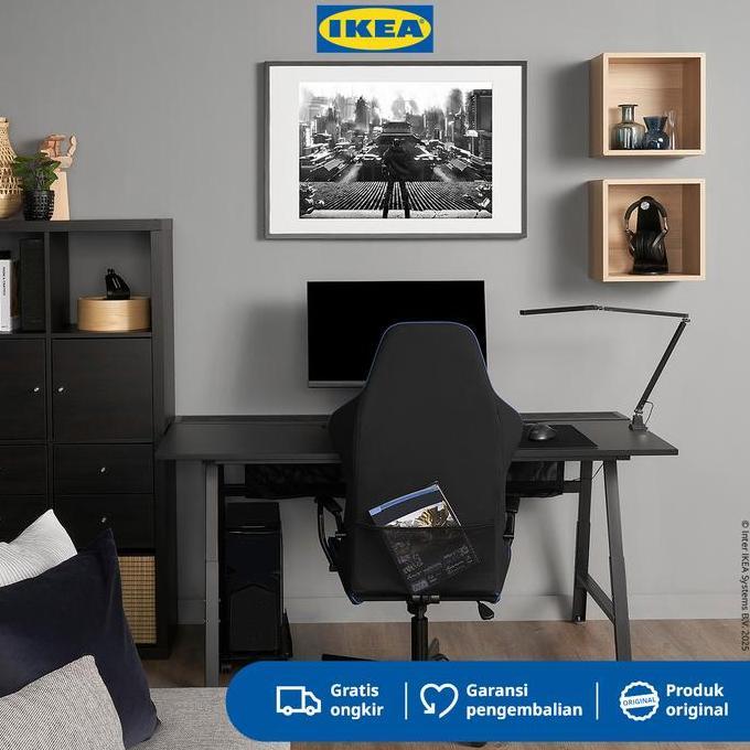 Terlaris Ikea Utespelare Meja Gaming / Kerja Minimalis Hitam 160X80 Cm