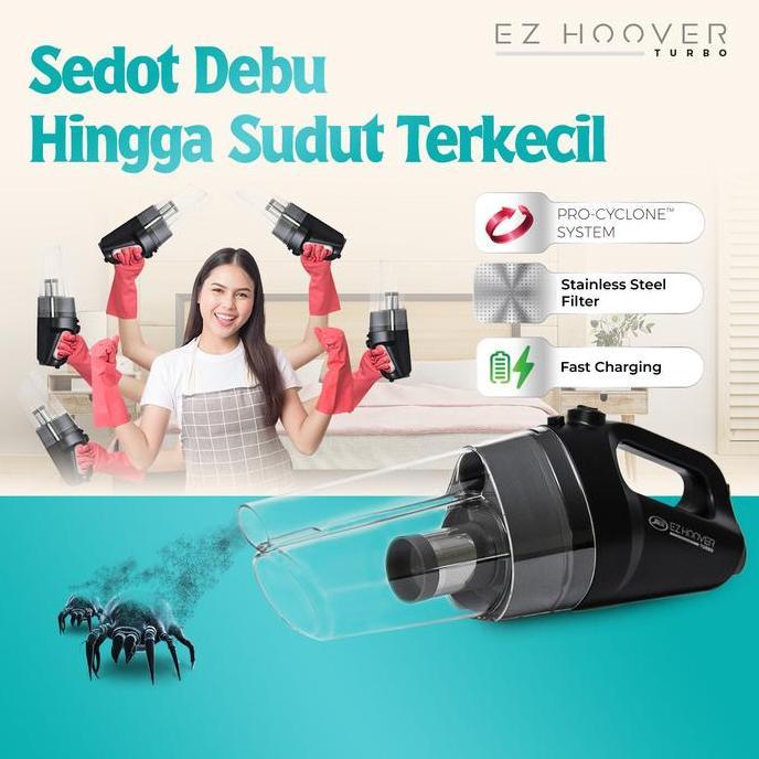 Vacuum Cleaner Cordless Jaco Ez Hoover Turbo JC 999 Vacum Tanpa Kabel
