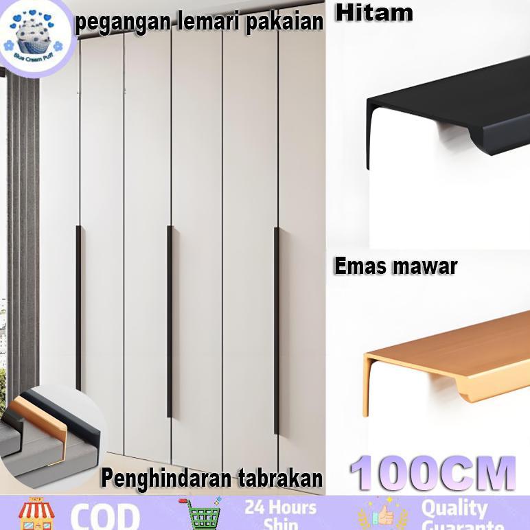 Tarikan Pintu Lemari 100cm Invisible - Gagang Minimalis Handel, Gagang Lemari Panjang Dapur
