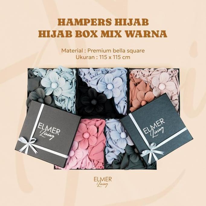 Hampers hijab double | hampers pashmina square elmer living