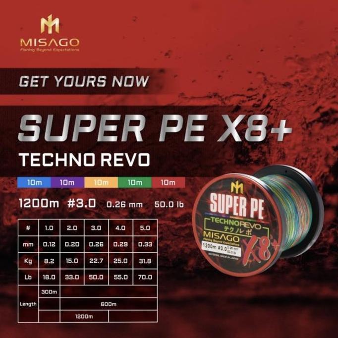 TERBARU - Misago Super PE Techno Revo X8+