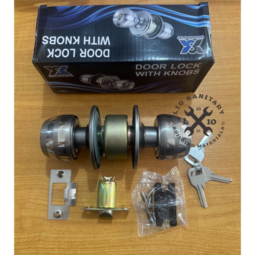 Kunci Pintu Bulat YSK KNOKK / Handle Pintu Kamar Mandi WC Bulat YSK Murah 1 Set