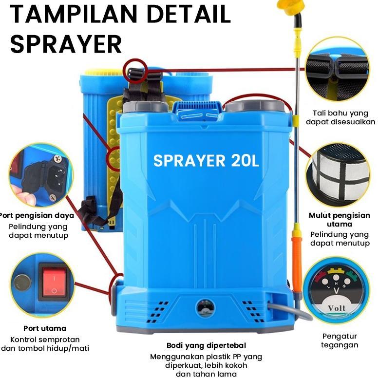 CODSPRAYER ELEKTRIK 20 L Tangki Sprayer Elektrik /3 nosel /Nosel langsung dengan 4 lubang