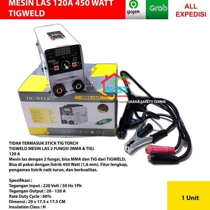 mesin las 120a 450watt TIGWELD/mma 120a/tig 120a vrd digital