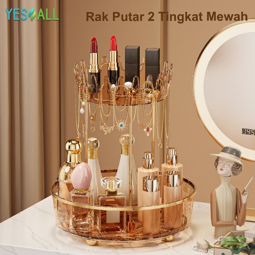 YESALL Rak Kosmetik Aesthetic - Tempat Make Up / Rak Perhiasan Kalung Cincin Anting Gelang