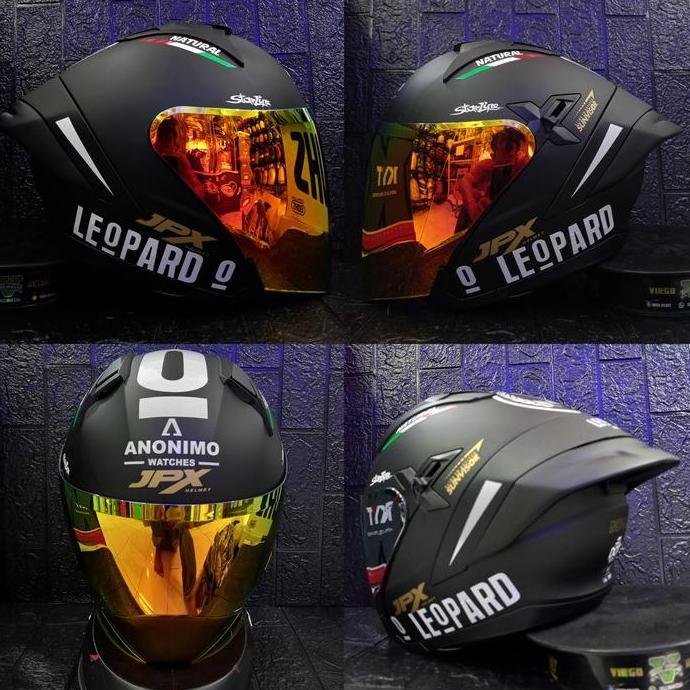 JPX HELM NOVA X SOLID BLACK DOF PAKET GANTENG|JPX NOVA X