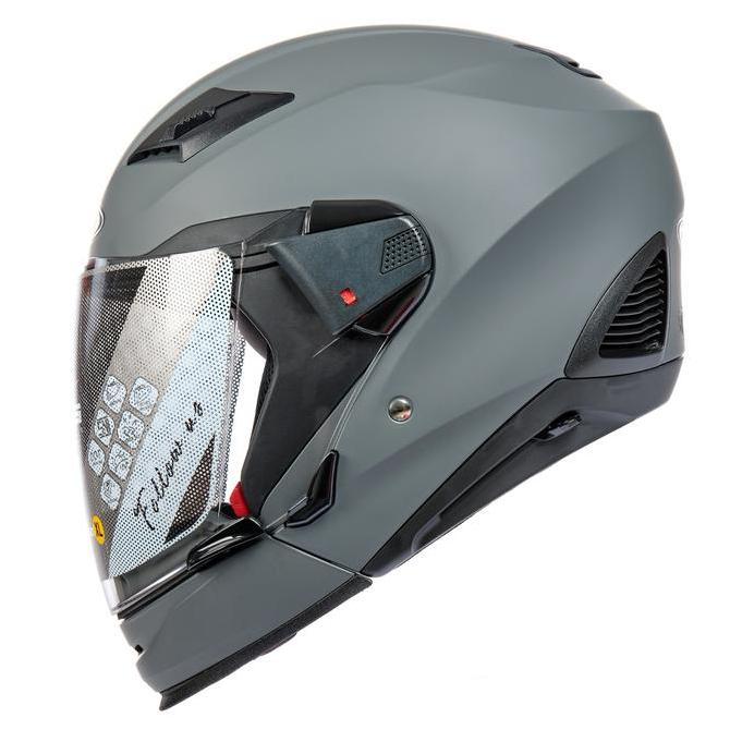 ZEUS 611C MATT GREY MODULAR HELMET